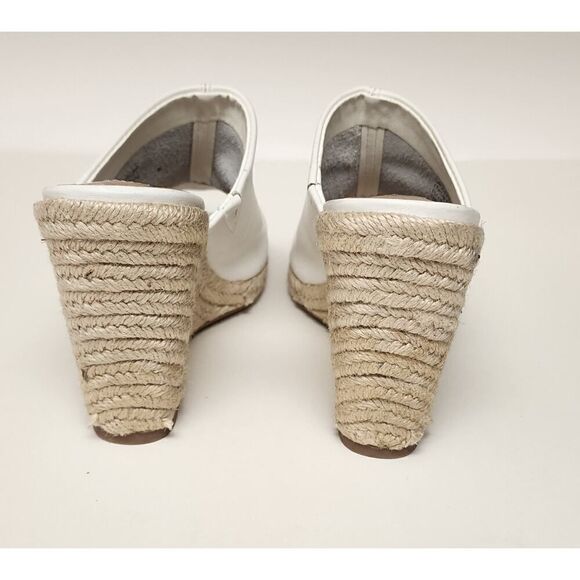 Steve Madden Women's White Urge Espadrille Wedge Heel Leather Sandals Size 8M - Picture 8 of 12
